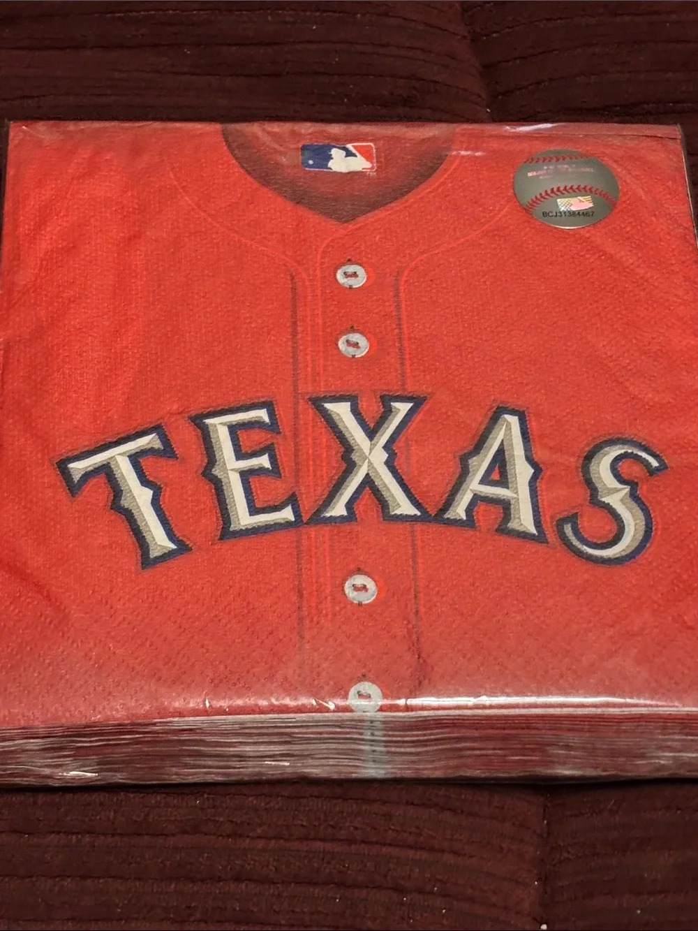 Amscan Texas Rangers Red and Blue Party Tableware Set